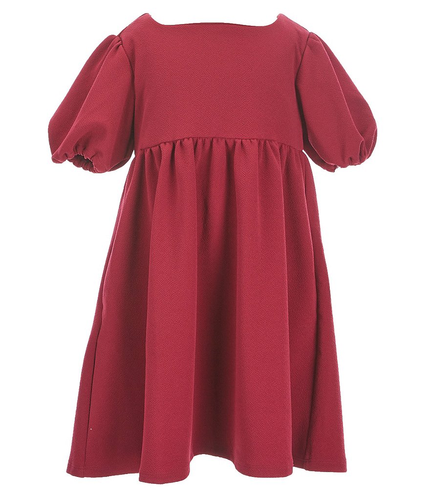 Us Angels Textured Little Girls 2T-6X Jacquard Knit Babydoll Dress