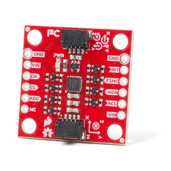 SparkFun 9DoF IMU Breakout-ICM-20948 Low power I2C & SPI enabled 9 axis motion tracking Includes Logic shifter Qwiic connection GPIO pins Digital Motion Processor Accelerometer Gyroscope Magnetometer