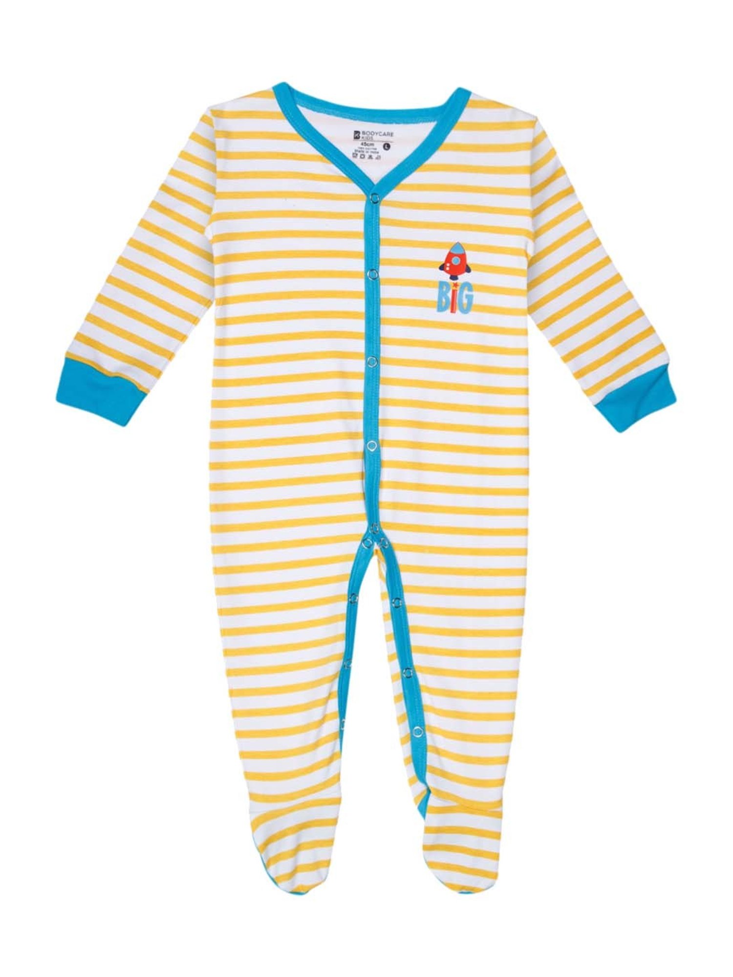 Ed-a-Mamma Baby Pink & White Printed Bodysuit (Pack Of 2)