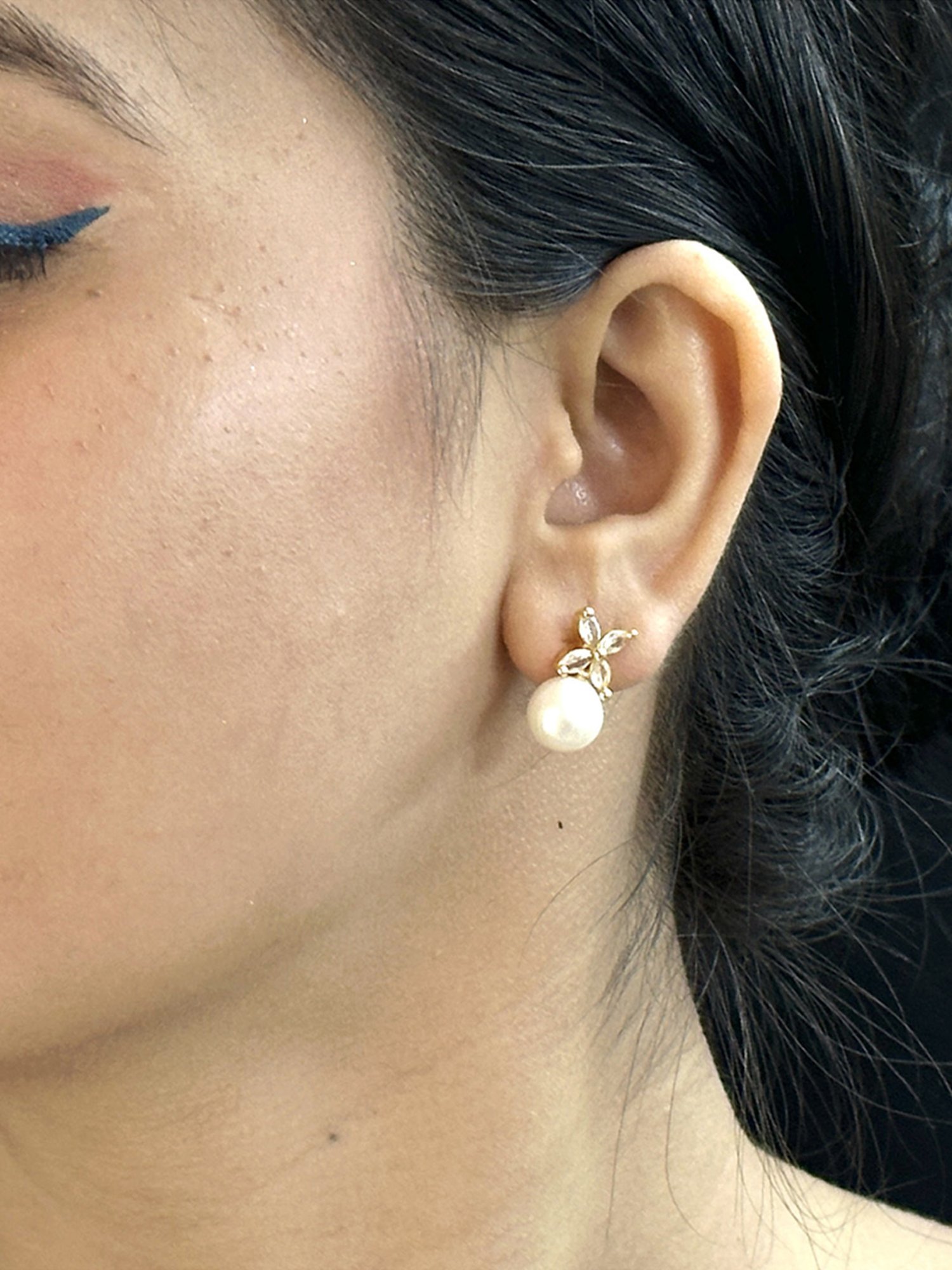 Sri Jagdamba Pearls Ishani Pearl Earrings for Women and Girls