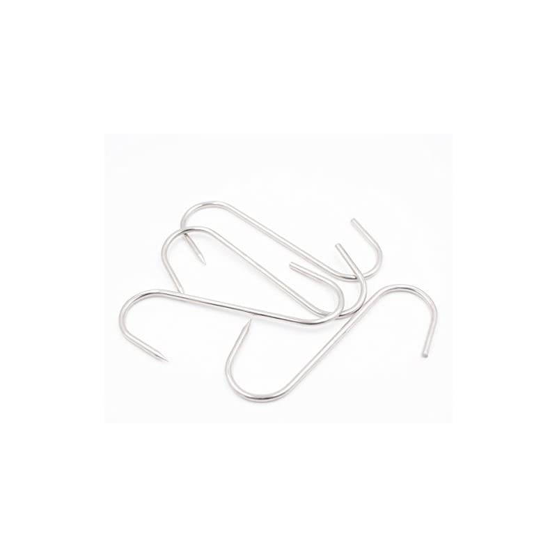 5 Inch 4mm Meat Hooks  S-Hook Stainless Steel Meat Processing Butcher Hook Pot Hooks