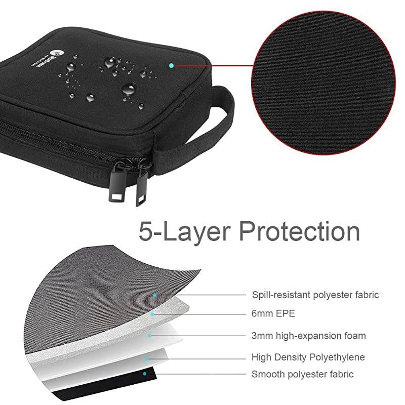 DVD Case  Disc Storage Wallet 32 Capacity Nylon CDDVD Holder Organizer Bag for Car Travel Black