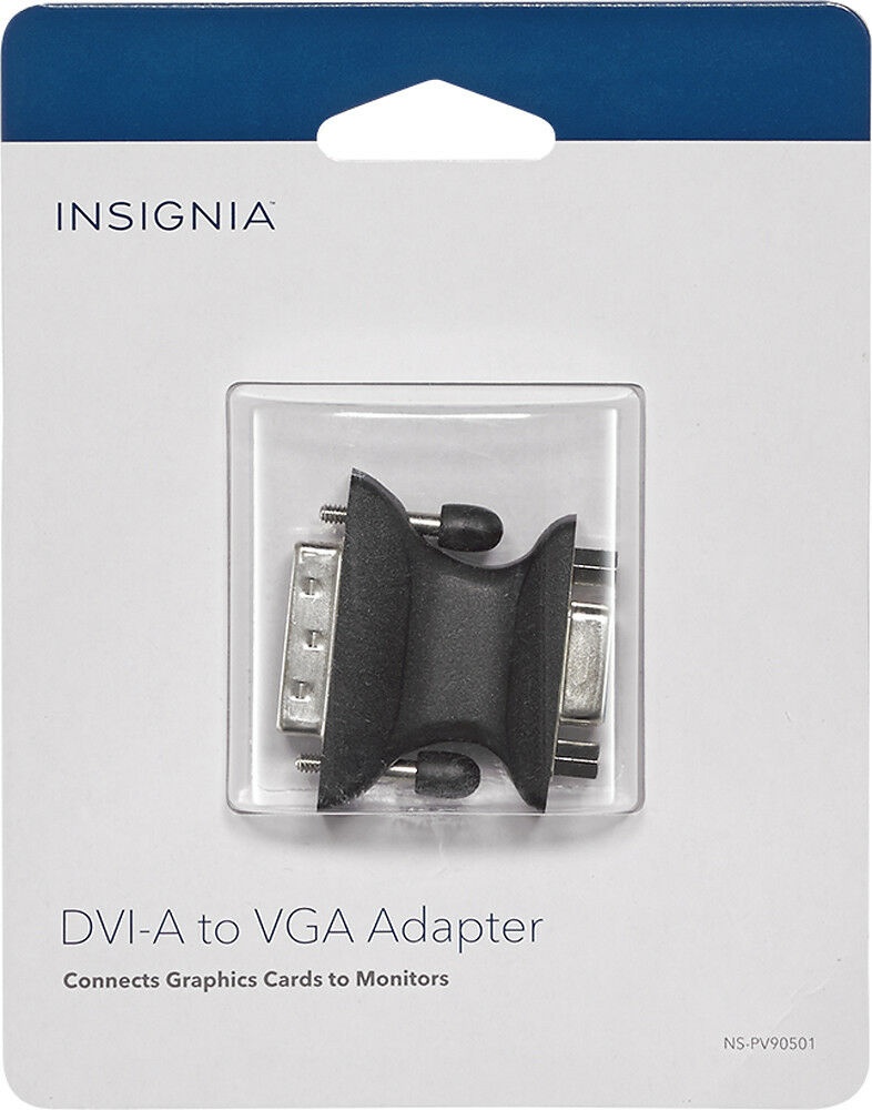 Insignia- DVI-A-to-VGA Adapter - Black