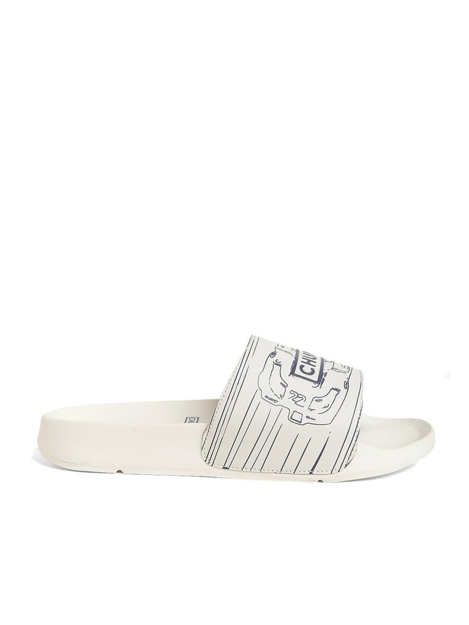 Chupps Men's White Slides