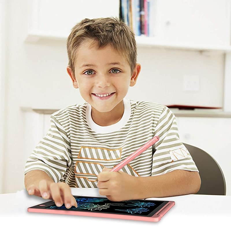 LCD Writing Tablet, 8.5 Inch Colorful Screen Digital eWriter Electronic Graphics Tablet Portable Writing Board Handwriting Doodle Drawing Pad for Kids Adult Home School Office (Blue)