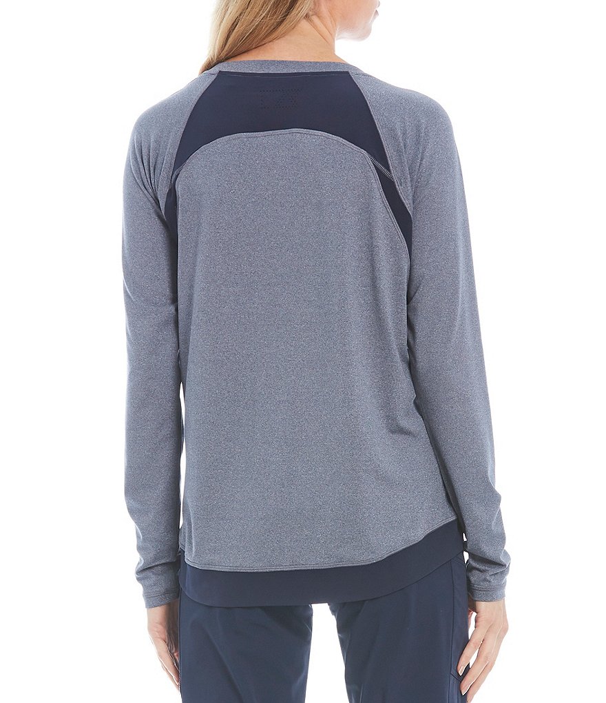 Cutter & Buck Response Lightweight Round Neck Long Raglan Sleeve Hybrid Pullover Windbreaker