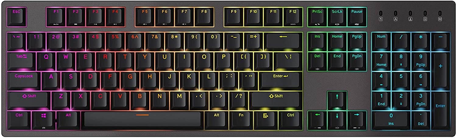 Durgod Taurus K310 Nebula Mechanical Gaming Keyboard - 104 Keys - Double Shot PBT - USB Type C [ RGB Backlit]