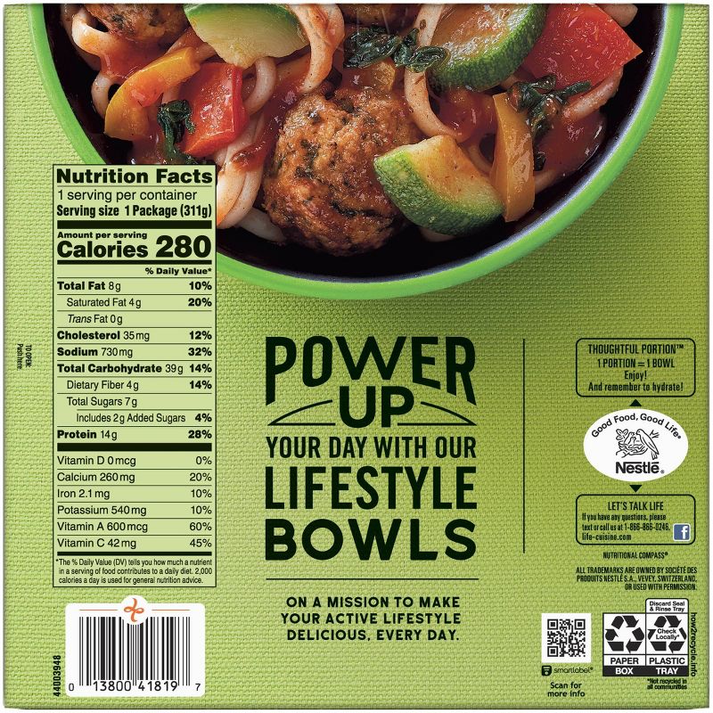 Life Cuisine Ricotta & Spinach Meatless Pasta Bowl - 11oz