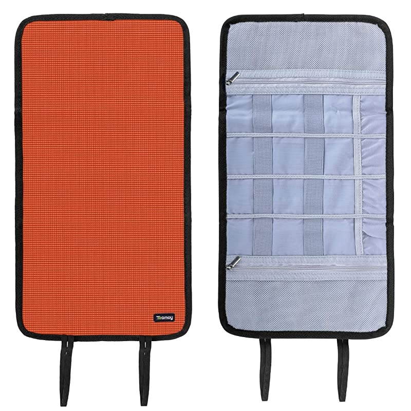 Travel Cable Organizer Cord BagUSB Drive Shuttle CaseElectronics Accessory Organizer Orange