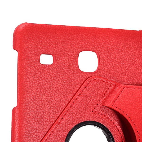 Folding Stand Revolving PU Leather Case Cover 8.0 Inch for Samsung T377 Light Blue