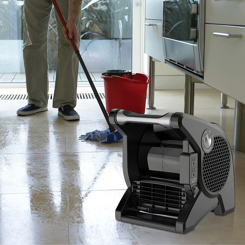Lasko U15617 Pro Performance 3 Speed Pivoting Home Garage Utility Floor Drying Fan