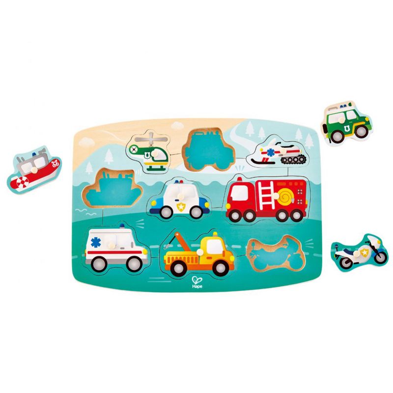 HAPE Vehicle Themed Peg Puzzle - Set of 2