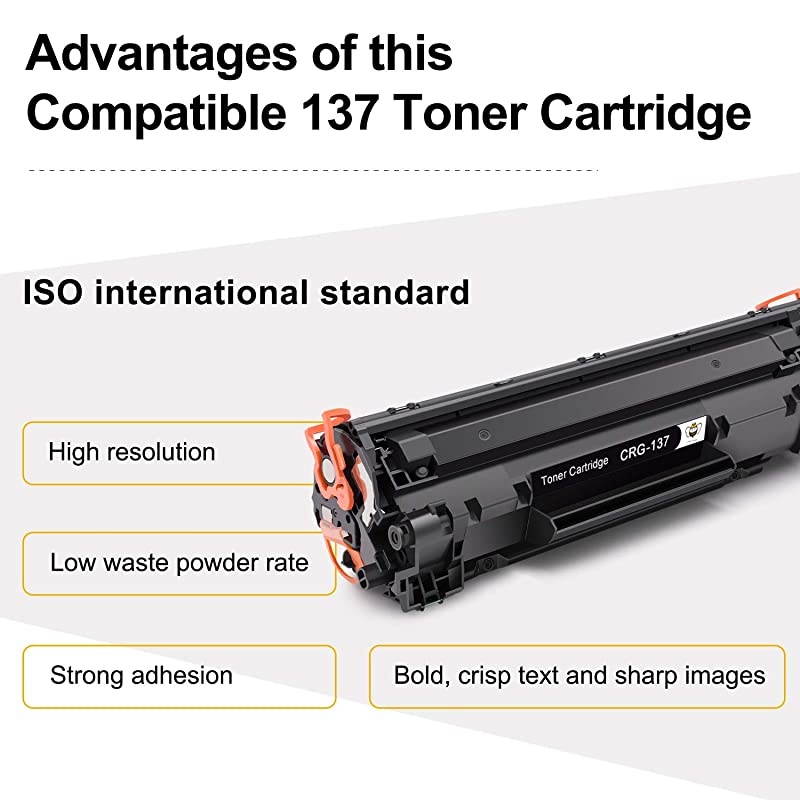 Compatible Toner Cartridge Replacement for Canon 137 CRG137 9435B001AA ImageClass MF236n D570 LBP151dw MF247dw MF249dw MF232w MF244dw MF216n MF217w MF212w MF227dw MF229dw Black 2Pack