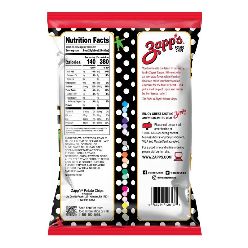 Zapp's Voodoo Heat Potato Chips - 2.625oz