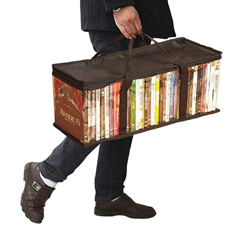 Handy Portable DVD Storage Bags - Best 2-Pack DVD Media Storage Bags Hold up to 80 DVDs (40 Each Bag)