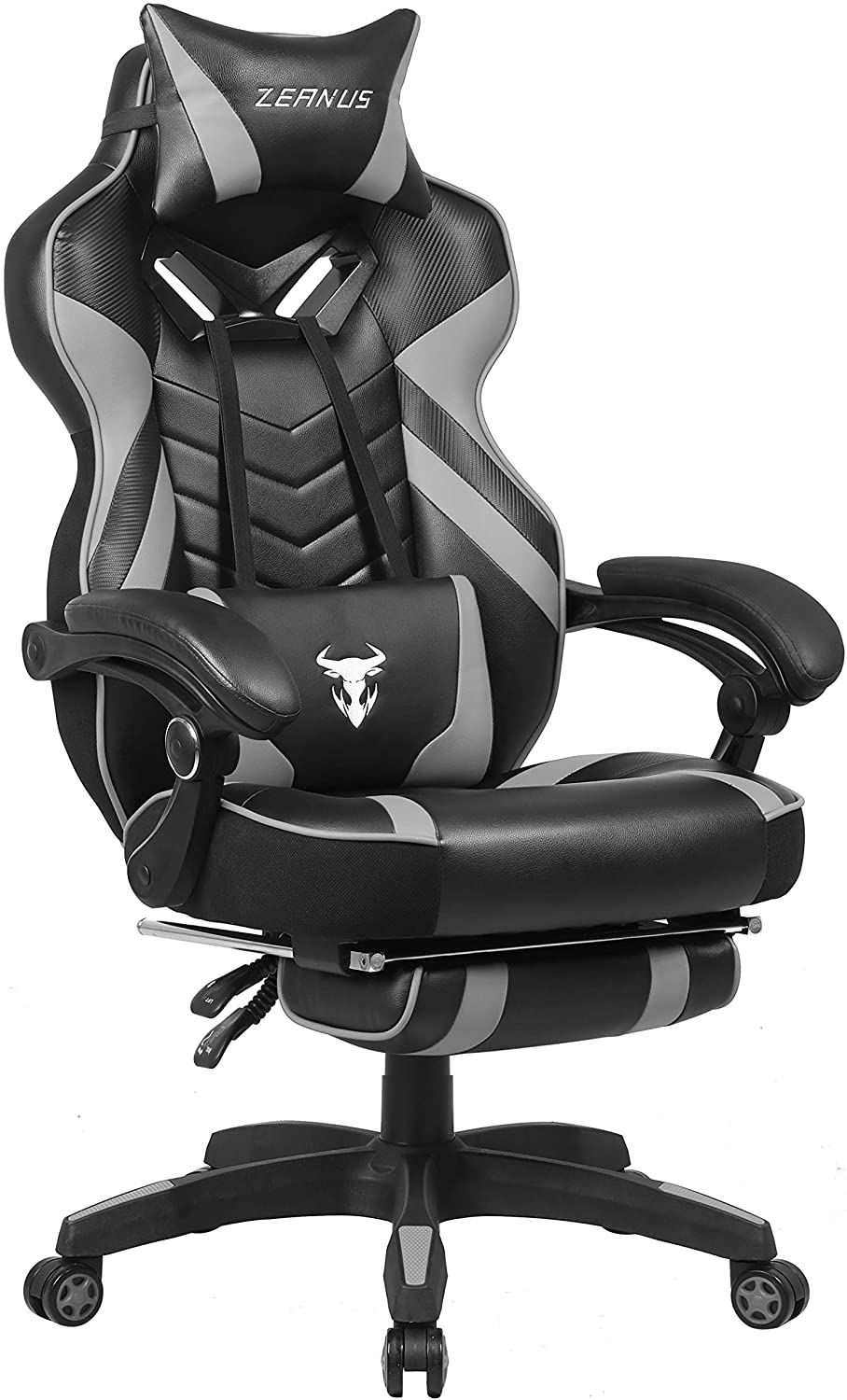 Gaming Chair, Racing Style Computer Desk Chair Padded Armrests Ergonomic Lumbar Support Adjustable Height