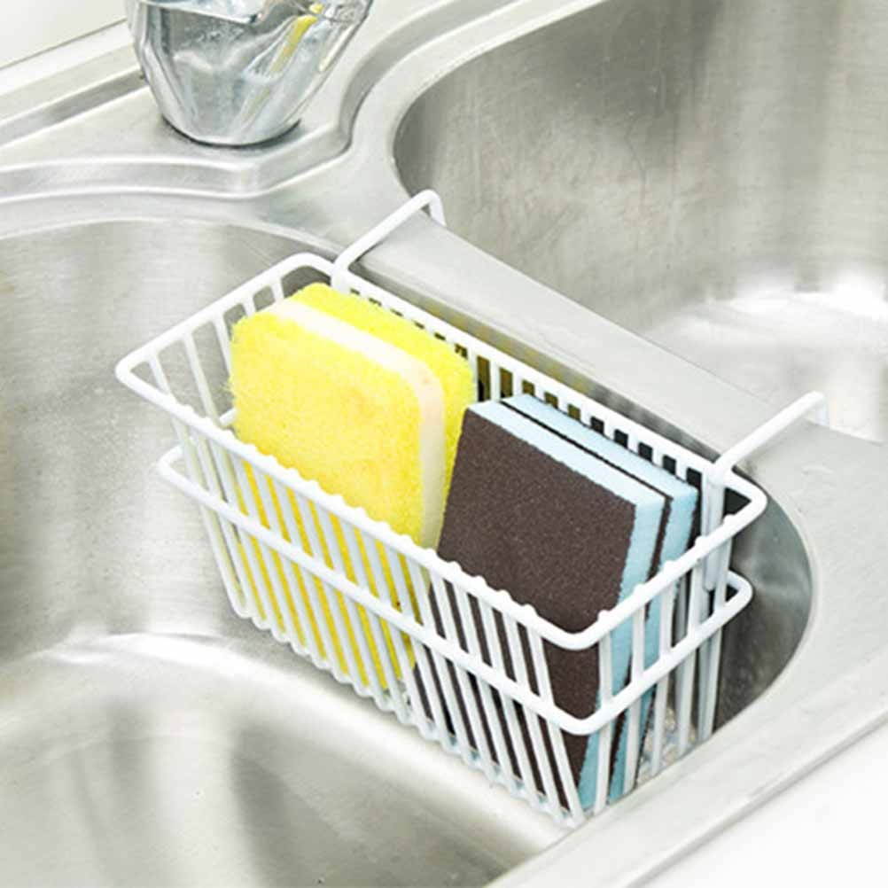 Over the Sink Sponge Holder Iron Hanging Basket Brush Sponge Drain Rack