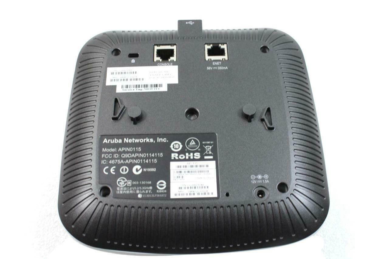 Dell Aruba Access Point APIN0115 10 100 1000BASE-T RJ45 Ethernet 802.11n PDC2H 0PDC2H