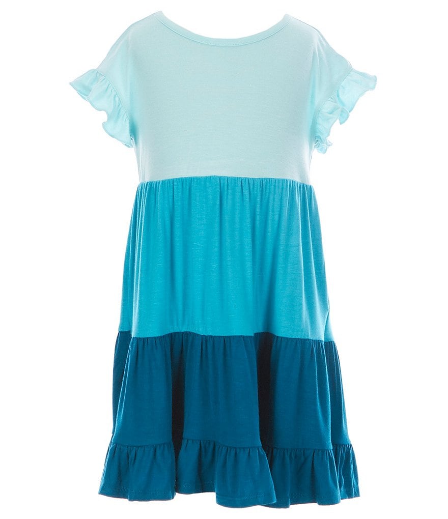 Laura Ashley Little Girls 2T-6X Seersucker/Strawberry-Print Mesh Fit-And-Flare Dress