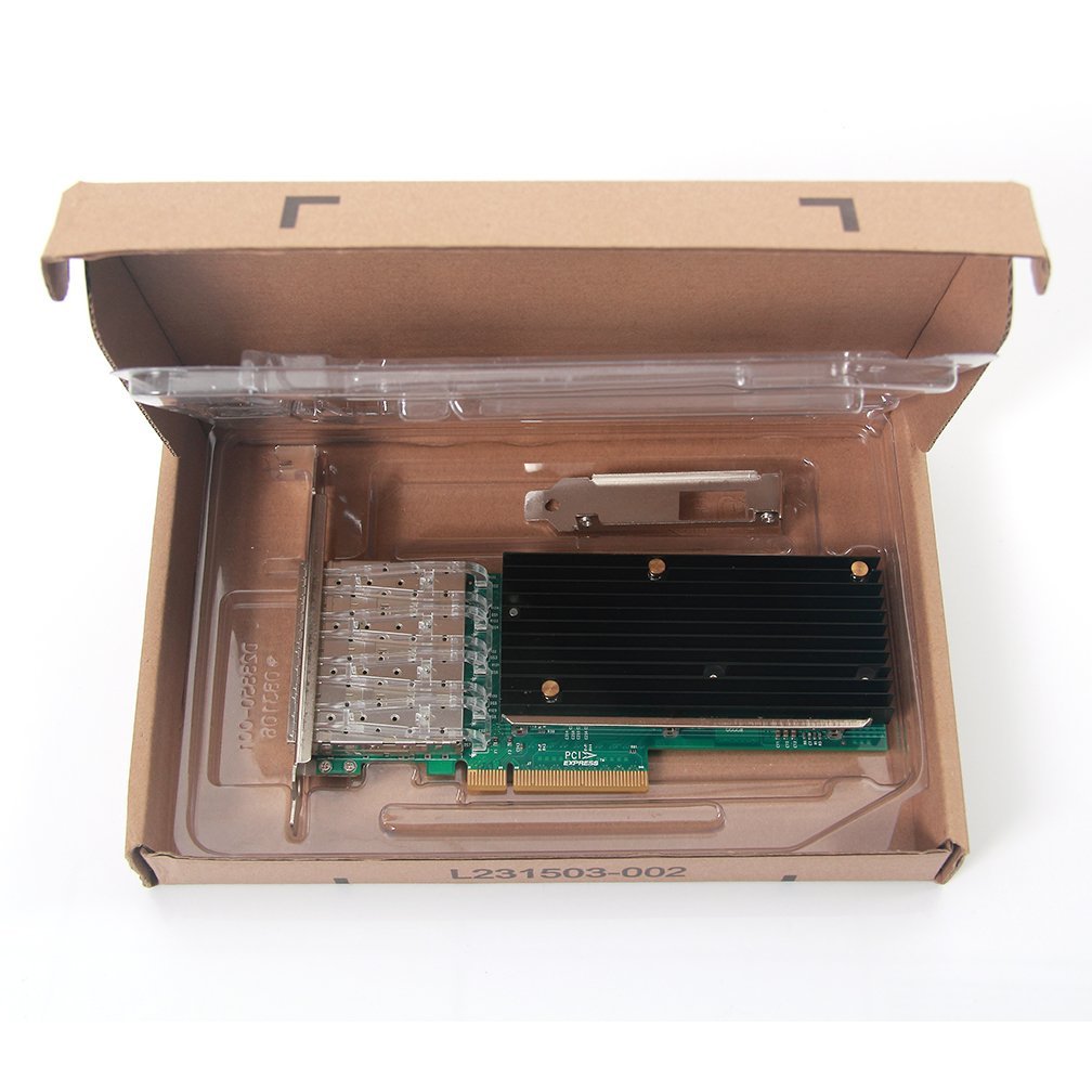 Network Card - for Intel X710-DA4 10GbE Converged Network Adapter (NIC), PCI-E x8, 4X SFP+ Port