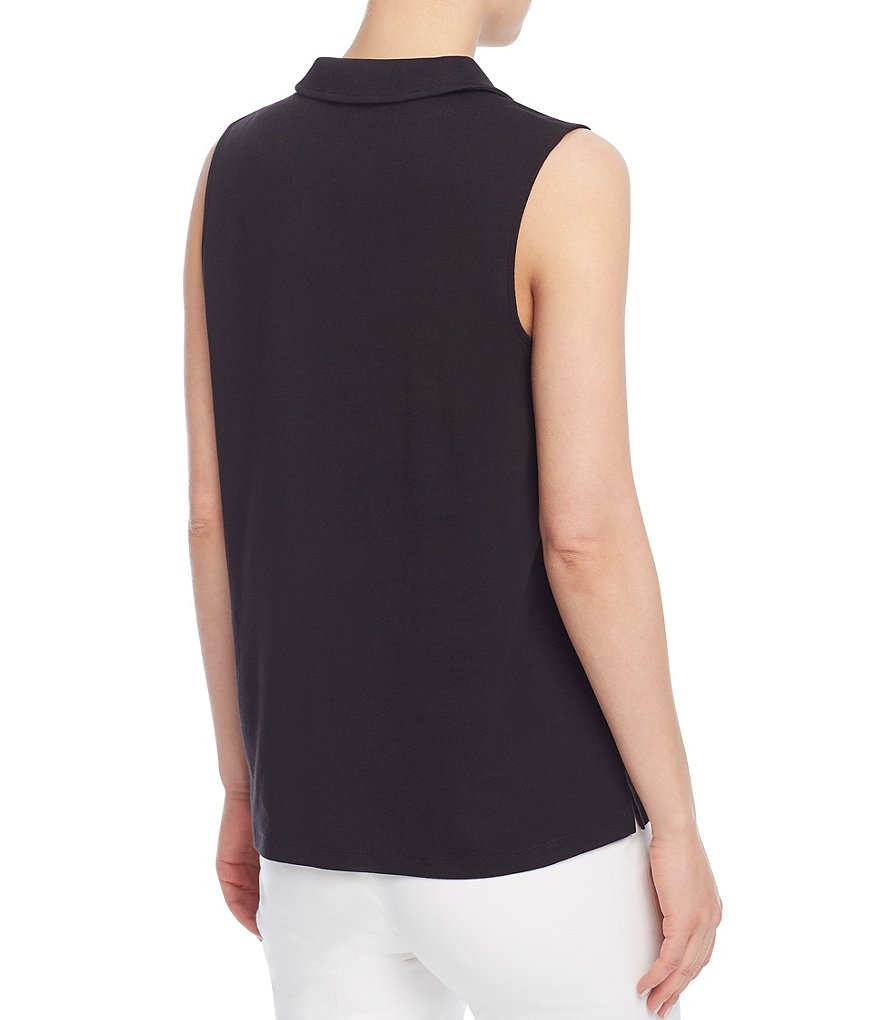 Jones New York Sleeveless Knit Polo Tank