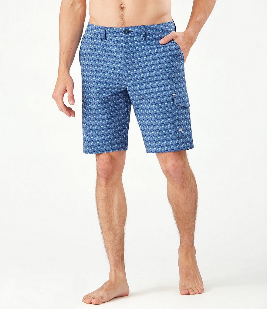 Tommy Bahama Big & Tall Cayman Marlin Mingle Cargo Hybrid 9#double; and 10#double; Inseam Shorts