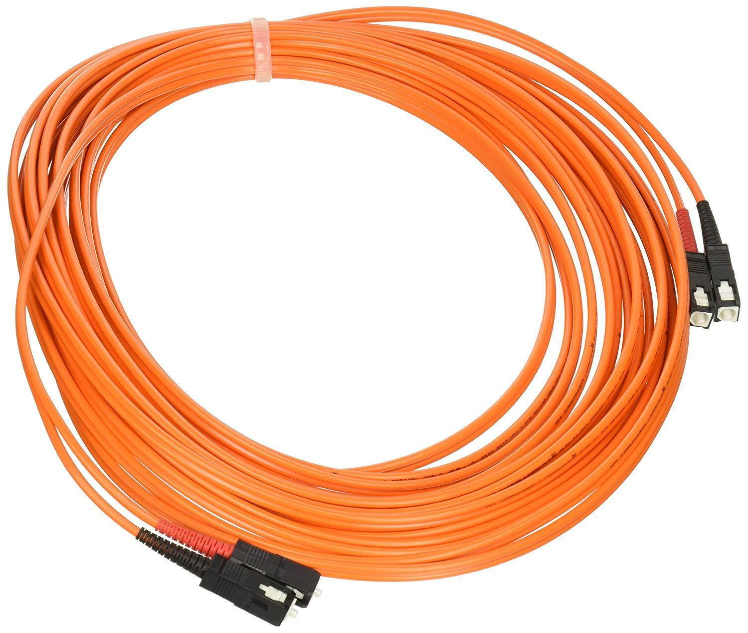 C2G/Cables to Go 14568 SC/SC Duplex 50/125 Multimode Fiber Patch Cable (9 Meters, Orange)