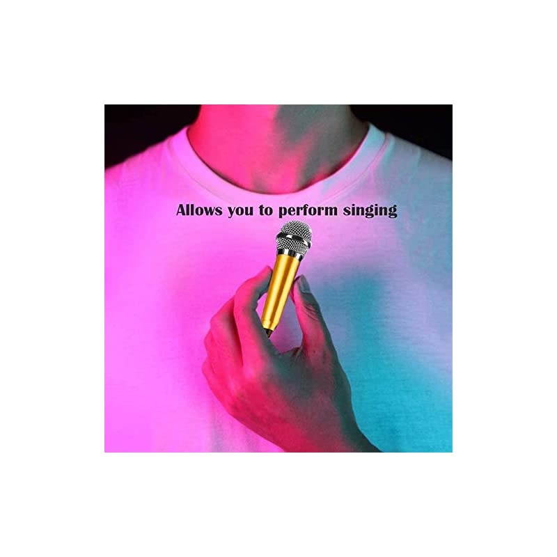 Portable Vocal Microphone for Mobile Phone, Computer, Tablet, Recording Chat and Singing(Yellow)