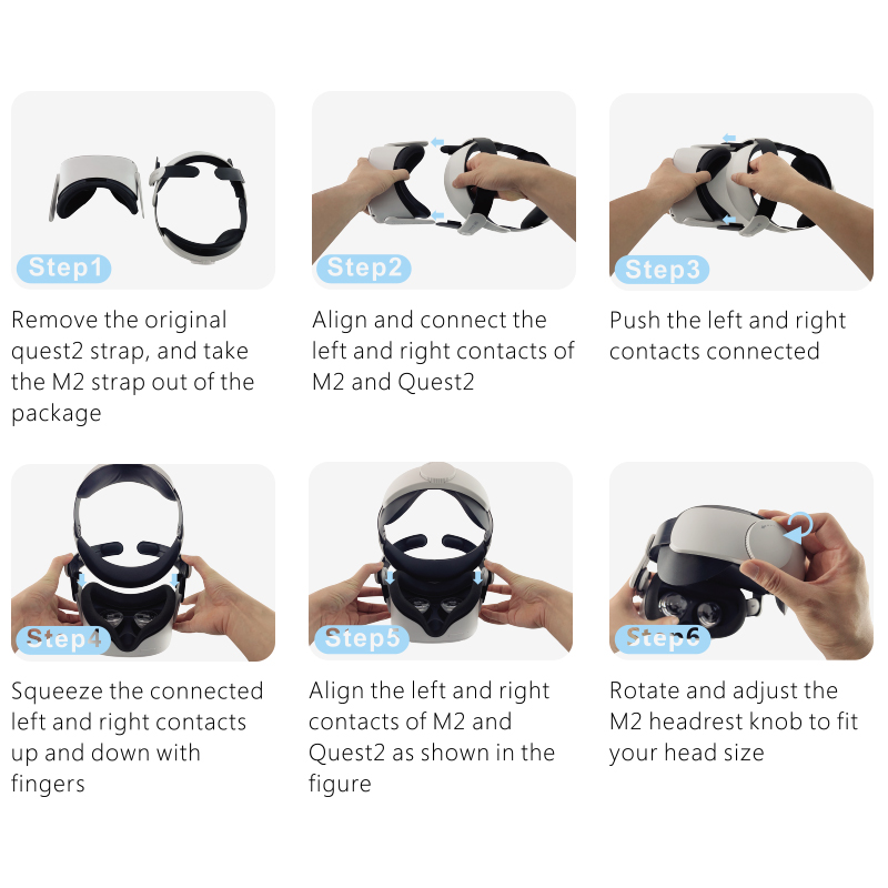 BOBO VR M2 For Oculus Guest 2 Set Head Strap Protective Case