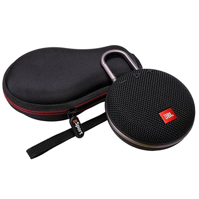 Clip 3 IPX7 Waterproof Portable Bluetooth Speaker Bundle with gSport Deluxe Travel Case (Black)