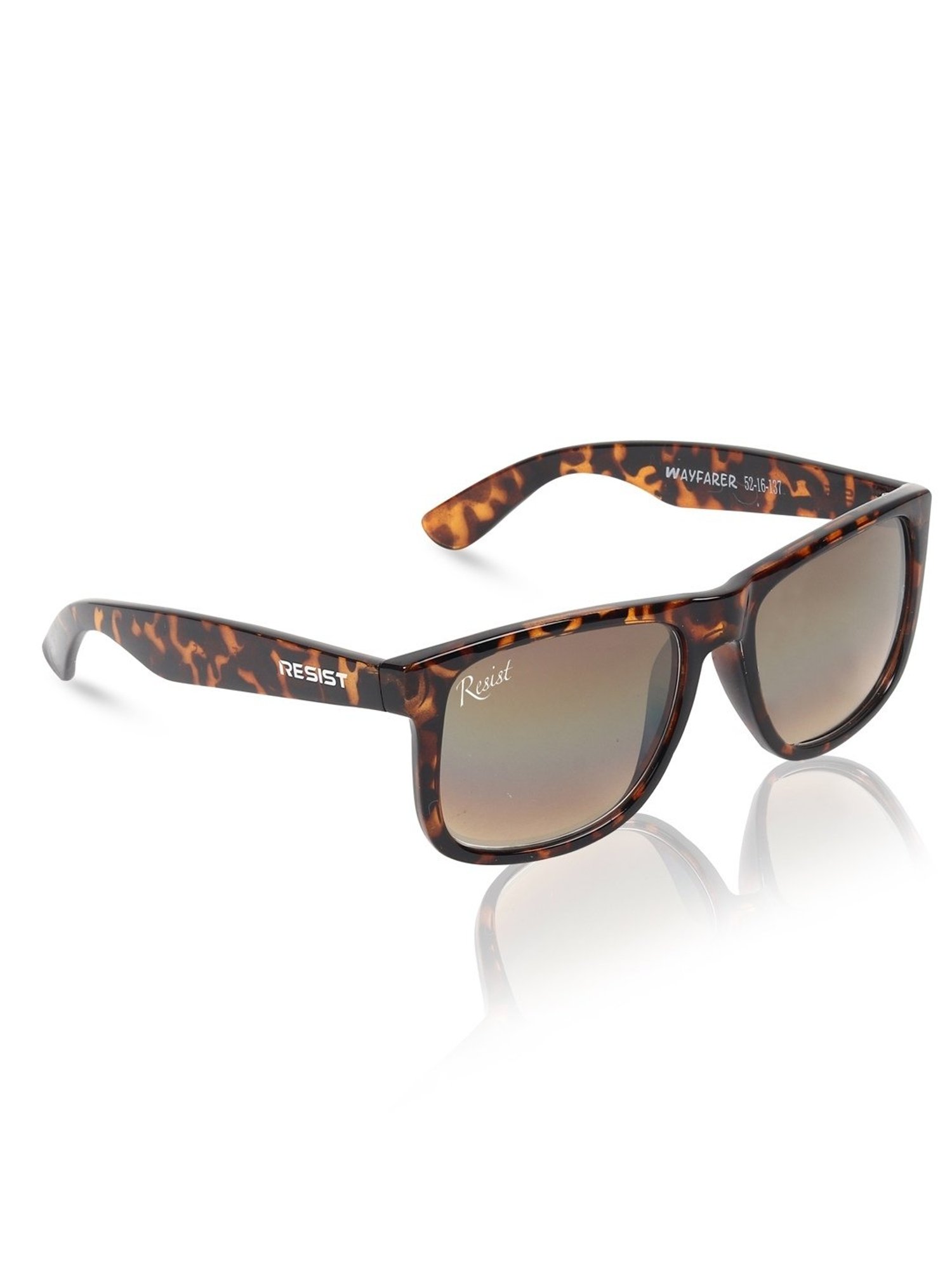 Resist Eyewear Brown Wayfarer UV Protection Unisex Sunglasses
