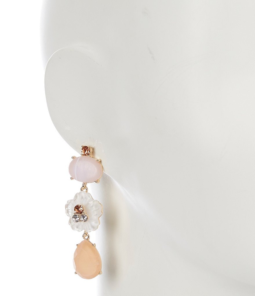 Natasha Accessories Flower Drop Earrings