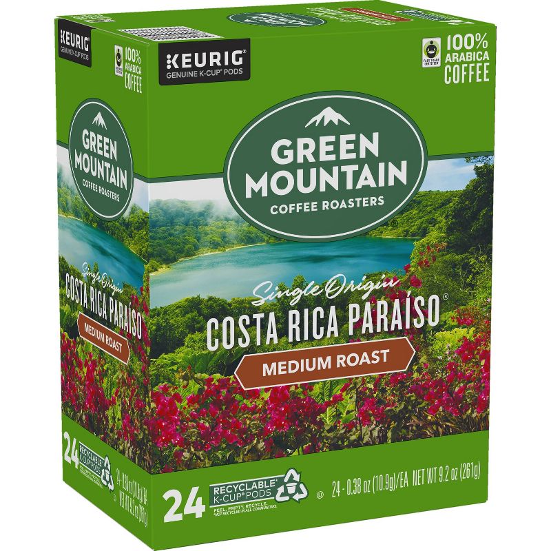 Green Mountain Coffee Costa Rica Paraiso Keurig K-Cup Coffee Pods - Medium Roast - 24ct