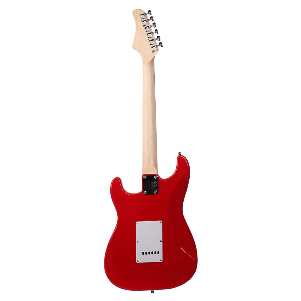22 Frets Rosewood Fingerboard Red Practice Electric Guitar Set