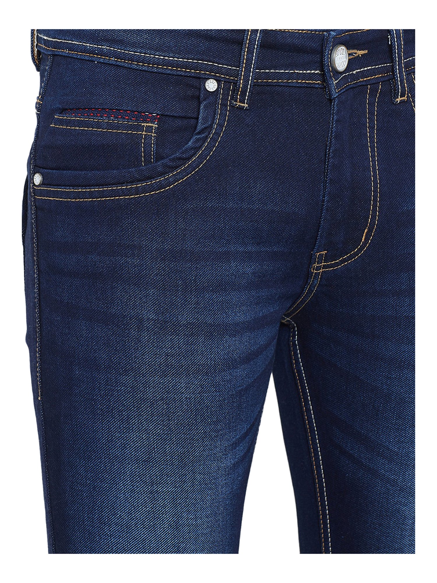 Duke Dark Blue Slim Fit Lightly Washed Jeans