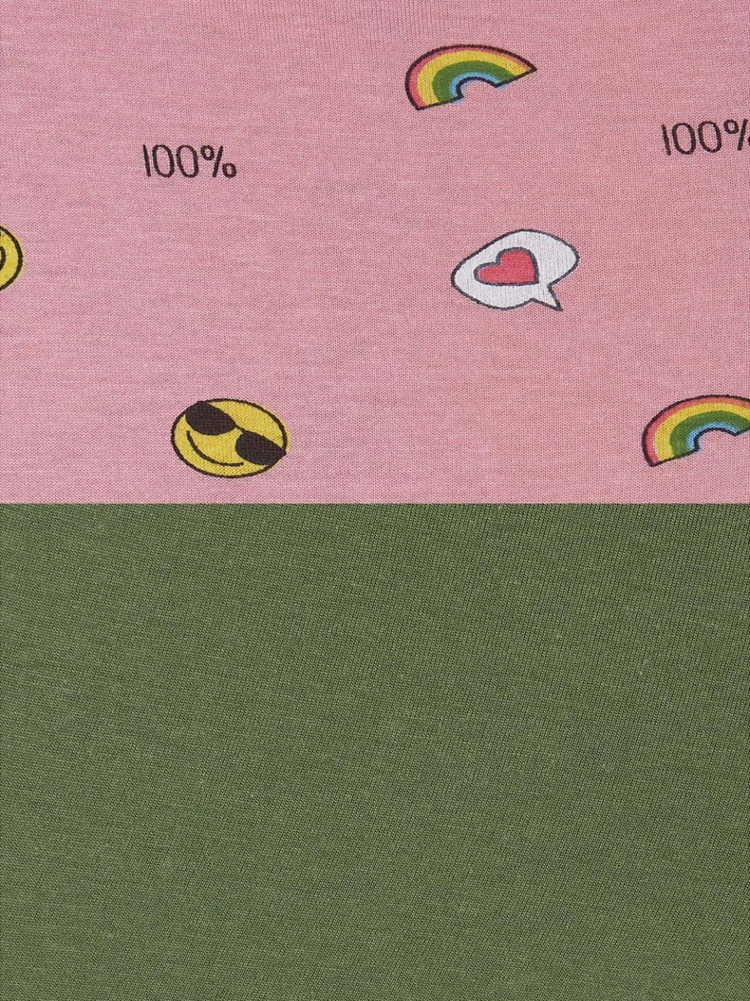 Dreamz by Pantaloons Pink Green Cotton Printed Pyjamas