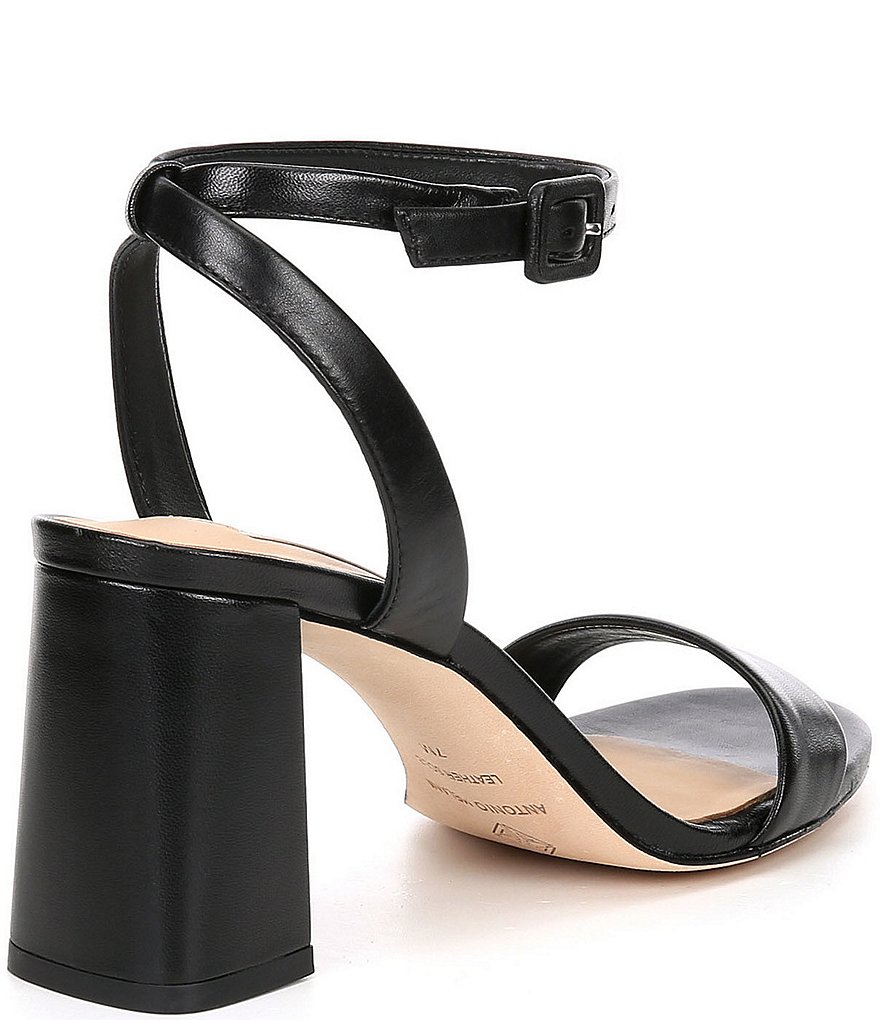 Antonio Melani Gwyn Square Toe Leather Ankle Strap Dress Sandals