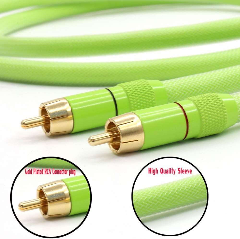 A51 Hi-End 6N OFC Copper RCA Interconnect Cable with 2 RCA to RCA Audio Cable HiFi (3M)