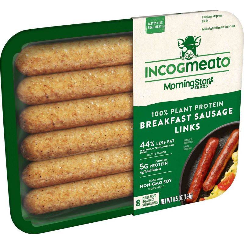 Morningstar Farms Incogmeato Frozen Breakfast Sausage Link - 6.5oz