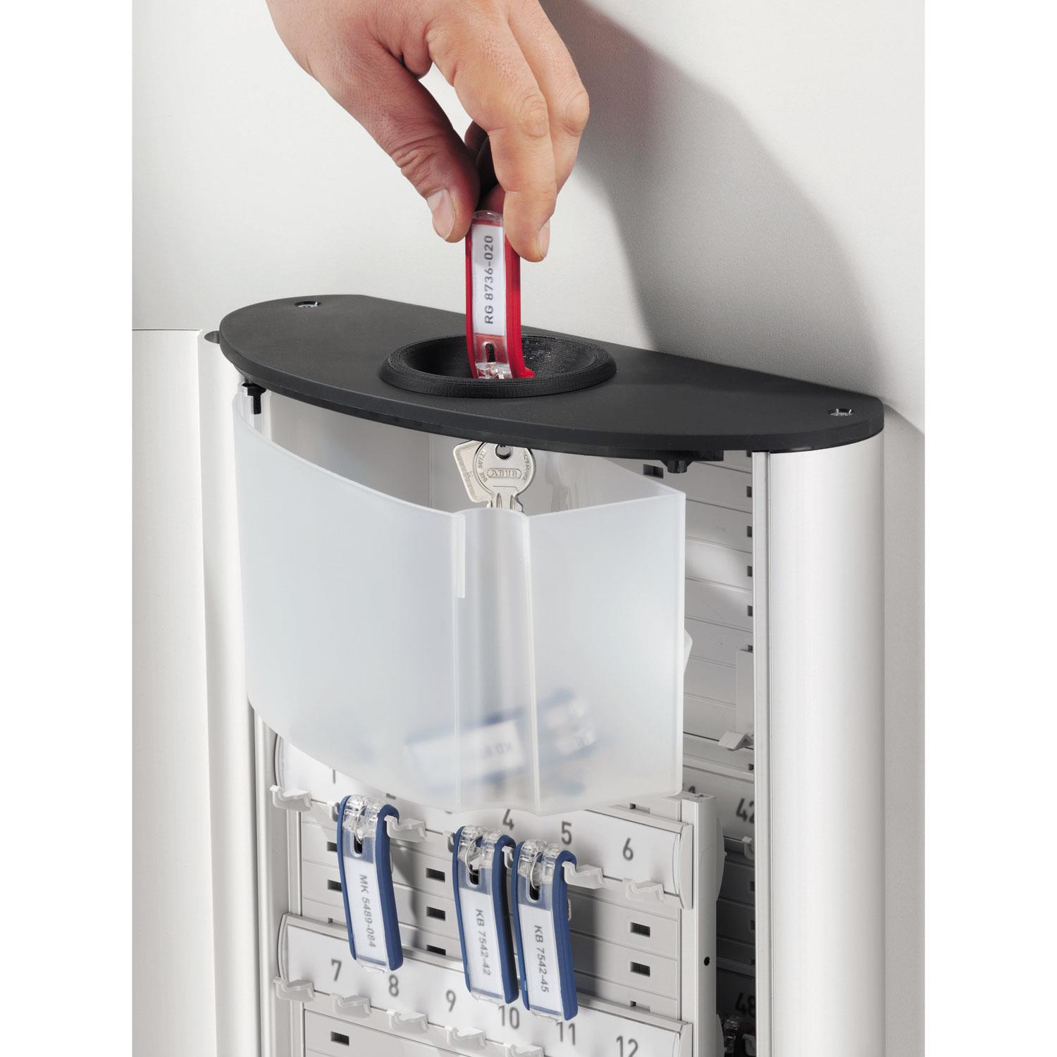 Durable Key Box Plus 54-Key Brushed Aluminum Silver 11 3/4 x 4 5/8 x 15 1/2