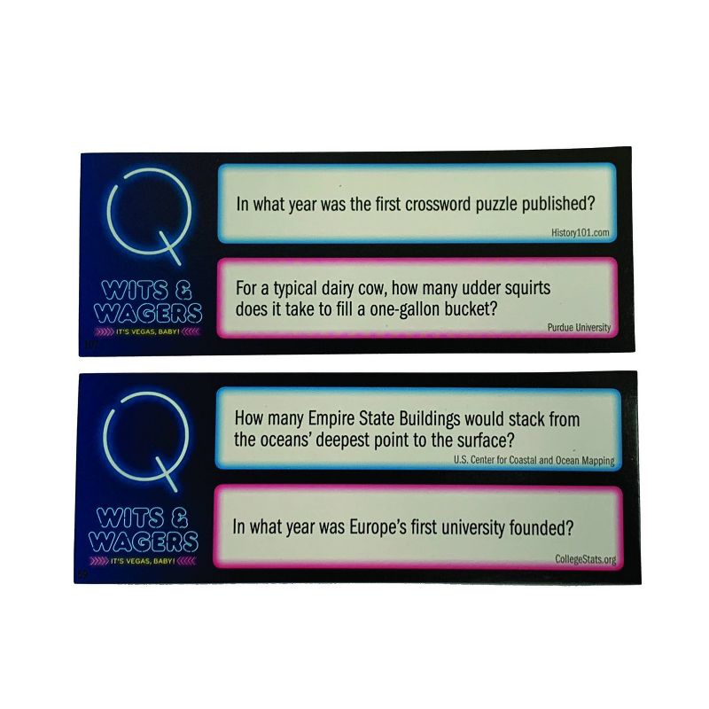 Wits & Wagers Vegas Board Game