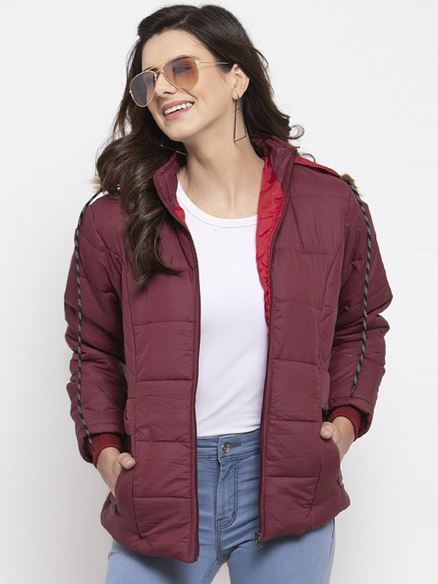 VOXATI Maroon Regular Fit Jacket