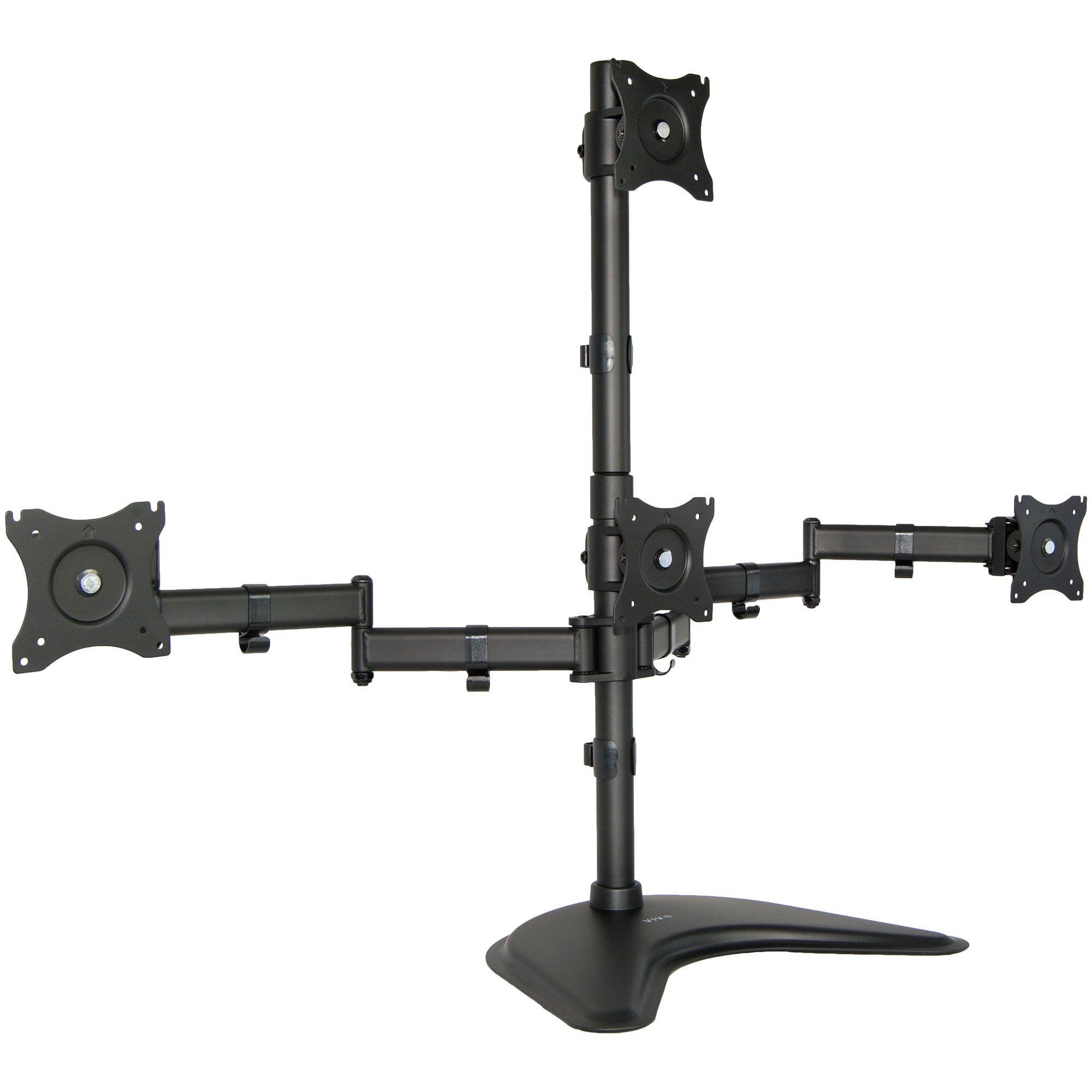 VIVO Quad LCD Monitor Desk Stand Mount Free-Standing 3 + 1 = 4 Screens up to 24" (STAND-V004Z)