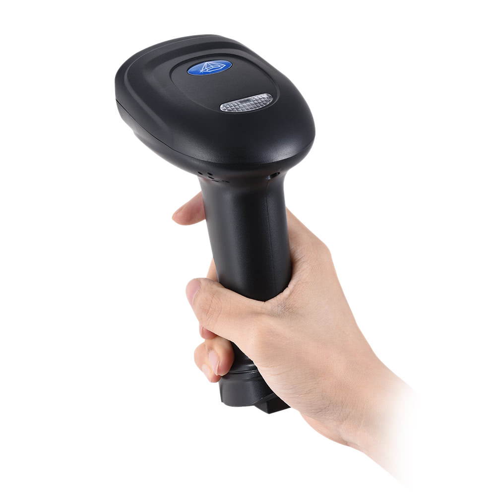 Handheld 2.4G Wireless 1D/2D/QR Barcode Scanner Bar Code Reader with USB Receiver 2100 Code Storage Capacity for POS PC Android IOS