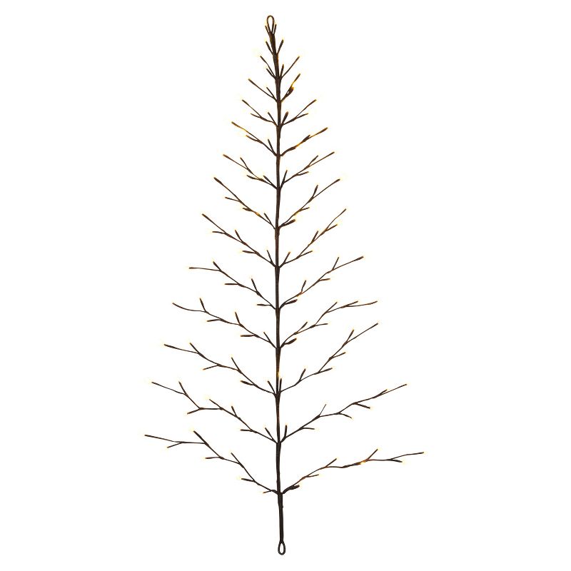 Gerson International 4-Foot High Electric Tree Shape Birch Wall Hanging with Timer Feature
