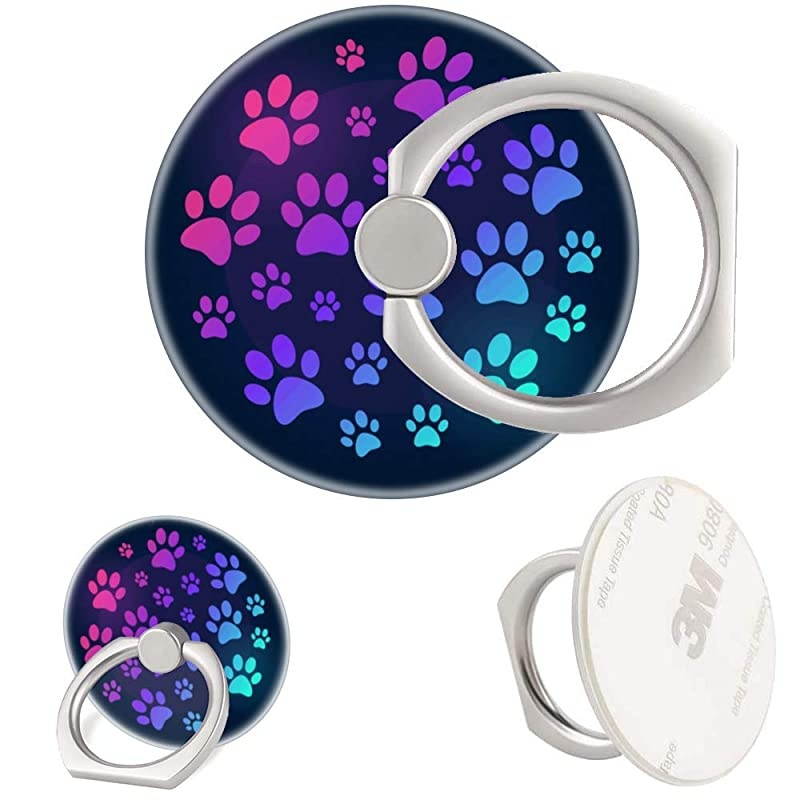 Pack Mobile Phone Ring Holder Finger GripPaw Prints Cell Phone Stand Collapsible Kickstand Compatible with All Smartphone