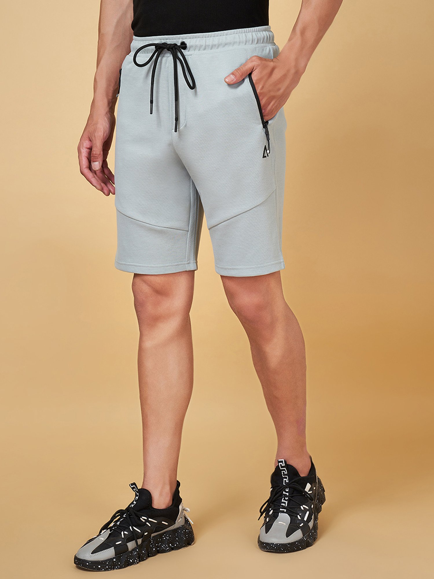 Street 808 by Pantaloons Light Blue Regular Fit Shorts