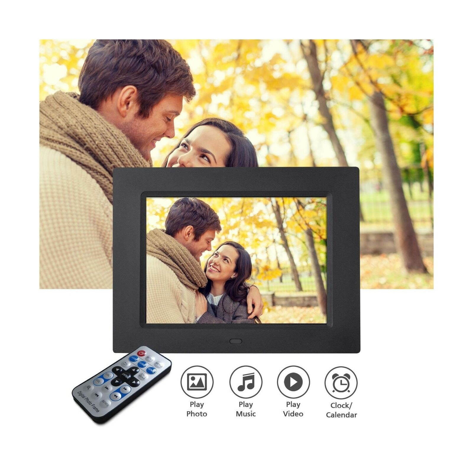 8 inch Digital Photo Frame, Play Music and Video, has Remote Control, Ultra S...