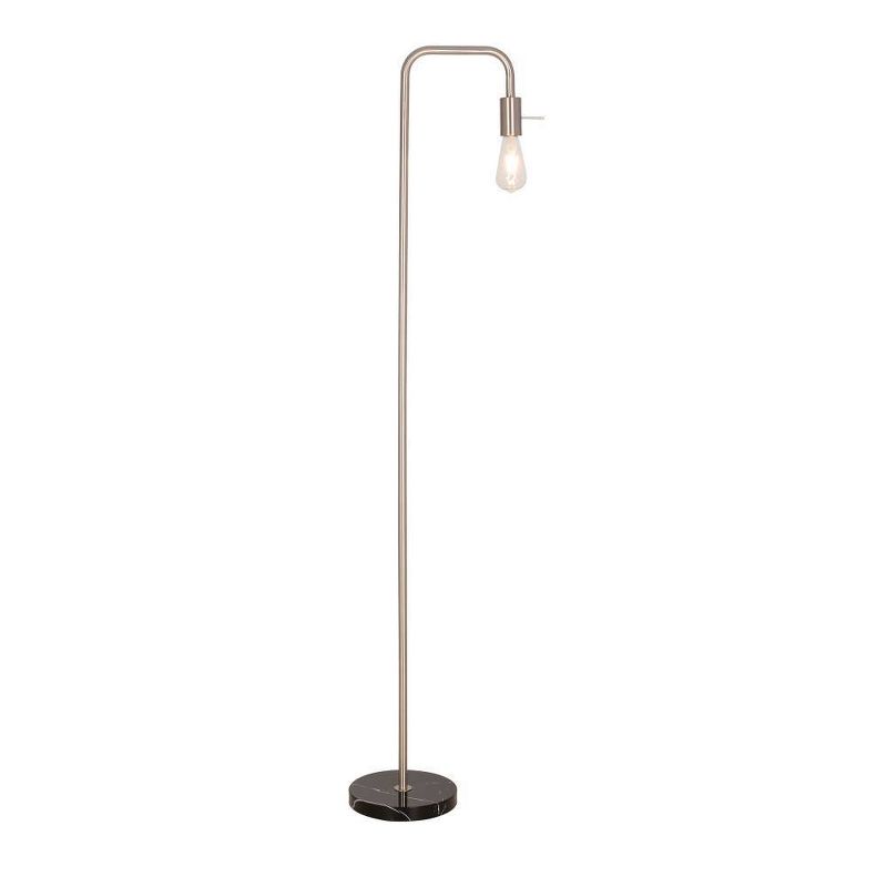 62" Marble Decal Floor Lamp (Includes Energy Efficient Light Bulb) Black - Cresswell Lighting