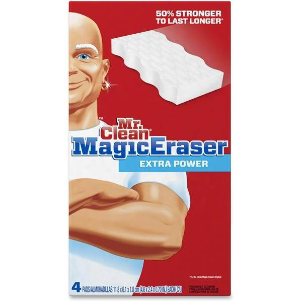 Mr. Clean Magic Eraser Extra Power 4 3/5" x 2 2/5" 4/Box 82038